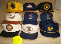 Lot of 9 NRA Baseball Hats