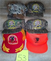 Lot of 6 North Amer. Hunting Club Hats