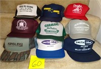 Lot of 9 York County Businesses Hats