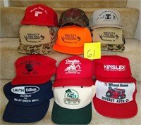 Lot of 12 York County Business Hats