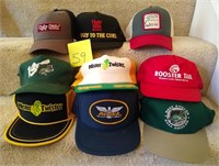 Lot of 9 Fishing Related Hats