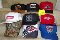 Lot of 9 Baseball Hats
