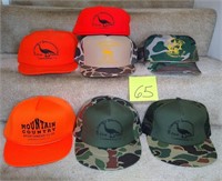 Lot of 7 Baseball Hats