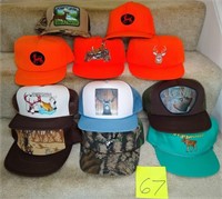 Lot of 11 Wildlife Baseball Hats