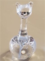 Small 5" Signed Crystal Cat