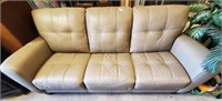 Faux Leather Sofa (cat Scratched)