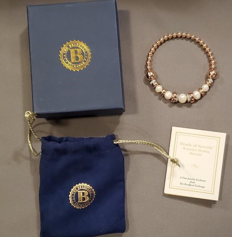 Bradford Exchange "Pearls Of Serenity" Bracelet