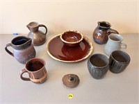 Pottery Lot: Hull, Sm. Pitchers, Mugs & more