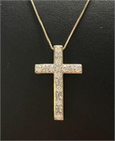 Quality 1.00 ct Lab Diamond Cross Necklace