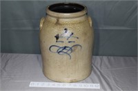 DECORATED 4 GALON CROCK 13-1/2IN TALL