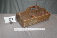 WOODEN TOTE - 16" WIDE X 9" TALL