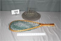 TWO VINTAGE FISHING NETS