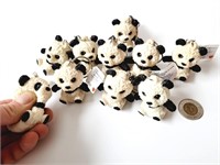 10 porte-clés SQUISHY panda mou, neuf