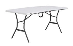 Lifetime - 6' Ft White Foldable Table