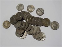 $1.65 Silver nickels Mixed dates 1942, 43