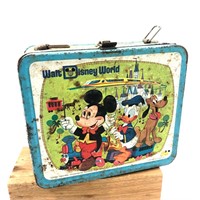Vintage Metal Lunchbox DISNEY World Mickey & Bears