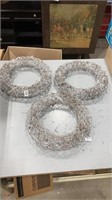 Faux Frosted Wreaths