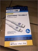 20 Cases of 4 Lightning To USB-C Charging Cables
