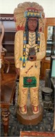 Large Carved Wooden Cigar Store Indian