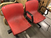 2-Seat Fixed Bucket Seat Bench Chairs