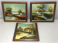 3 Paintings on Board 9x11