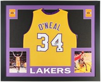 Autographed Shaquille O'Neal Custom Framed Jersey