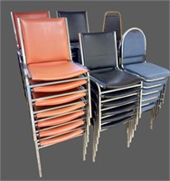(42) Total stack chairs and four chair carts.