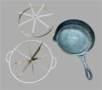 Cast Iron fry pan and two pie sectioners