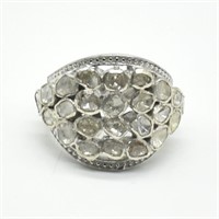 Silver Rose Cut Diamond(1.65ct) Ring