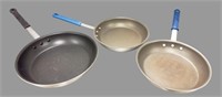 (3) Commercial fry pans, Vollrath No. 67614