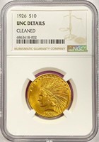 1926 $10 Gold Indian Princess UNC Details