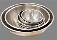 (13) Assorted size stainless steel bowls