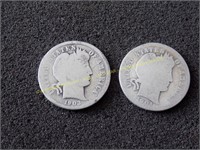 1903 O and 1901 Barber silver dimes