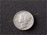 Uncirculated 1943 D Mercury silver dime