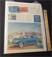 Vintage automobile advertising poster Desoto