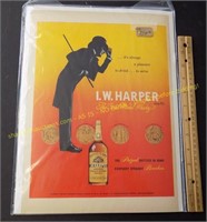 Vintage advertising Whiskey poster I.W. Harper