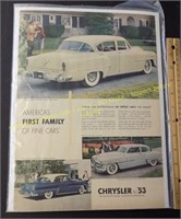 Vintage automobile advertising poster Chrysler