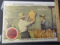 Vintage advertising Lucky Strike poster