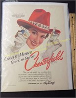 Vintage Chesterfield advertising poster