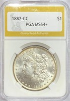 1882-CC Morgan Silver Dollar MS-64+