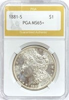 1881-S Morgan Silver Dollar MS-65+