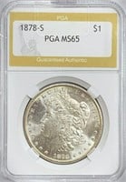1878-S Morgan Silver Dollar MS-65