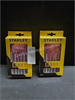 2-6pc stanley mini screwdriver sets (display)