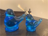 GLASS BLUE BIRDS