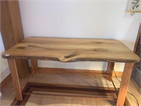 HUSTON HAND CRAFTED TABLE LIVE EDGE 22" H X 49" X
