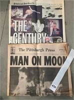 JULY 21, 1969, PITTSBURGH PRESS "MAN ON THE MOON"
