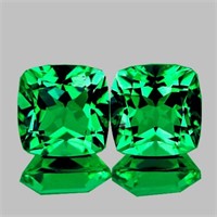 Natural Emerald Green Topaz Pair {Flawless-VVS1}