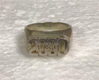 Heavy Sterling Silver Class of 2000 Ring