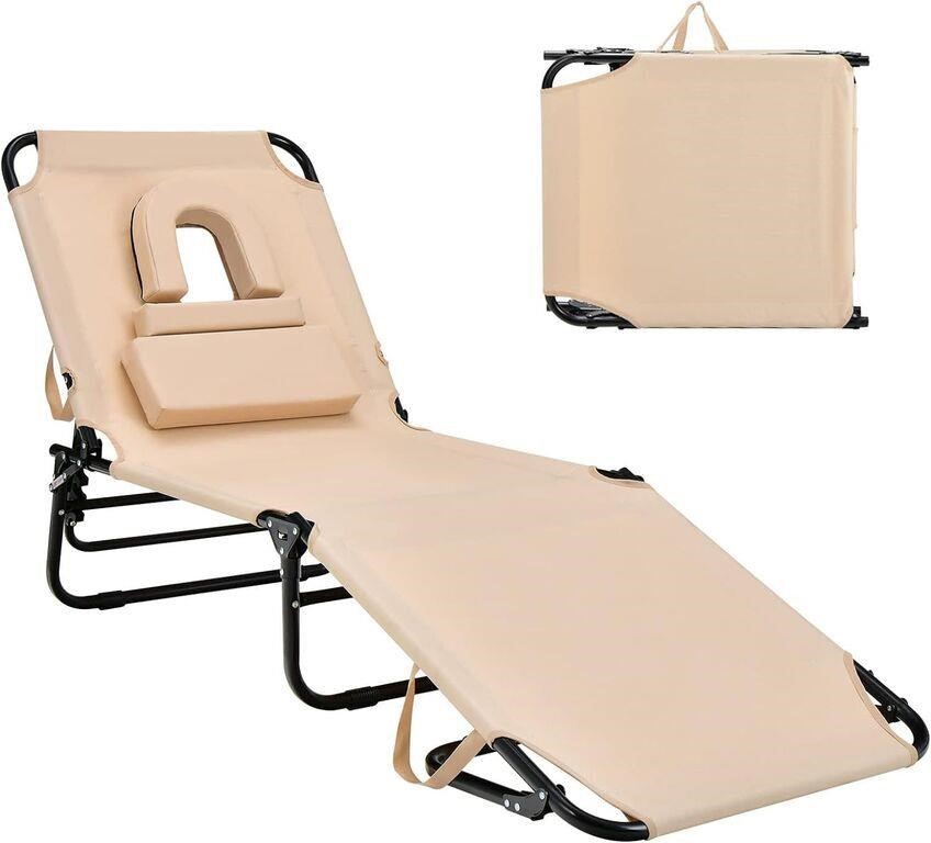 Tanning Chair, Folding Beach Lounge Chair