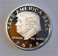 Donald Trump 2024 Take America Back Silver Plate S